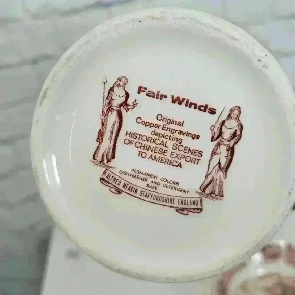 VTG ALFRED MEAKIN FAIR WINDS 7 1/2 WATER PITCHER BOWL SALT SET - Picture 10 of 16